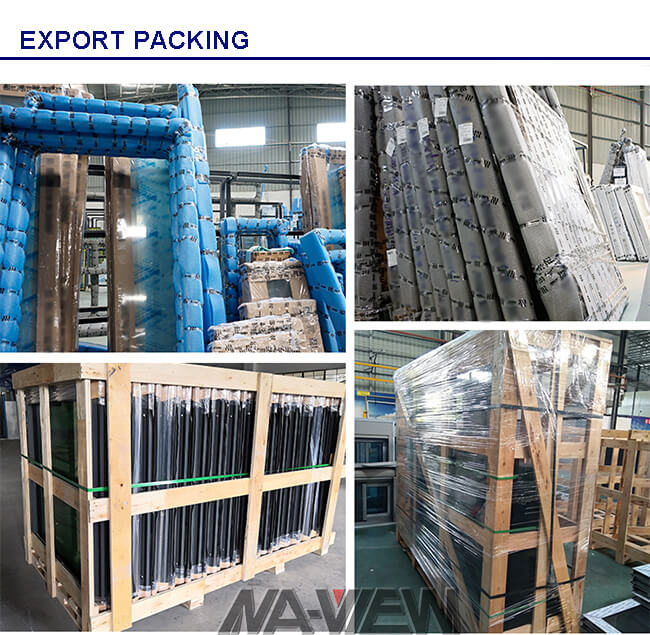 Guangdong NAVIEW Büyük Cam Ayaklı Prefabrik Avrupa Standardı Kurşun Geçirmez Alüminyum Sürgülü Pencere Fabrikası 3