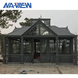 Çin Ev Dört Mevsim Kış Bahçeleri PVDF Gable Çatı Sunroom Ekleme Fabrika