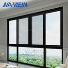 Guangdong NAVIEW Yatak Odası Renkli Fiyat Tasarımı Siyah Kapı Kayar Alüminyum Pencere Tedarikçi