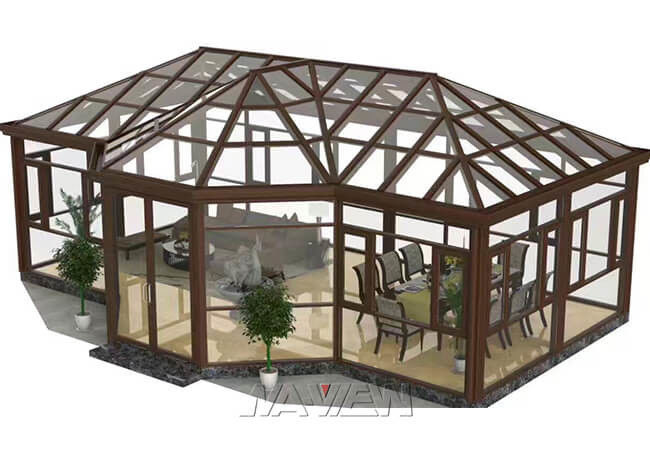 Ev Bahçe Standı Yalnız Sunroom Müstakil Prefabrik Dört Mevsim Oda Tedarikçi