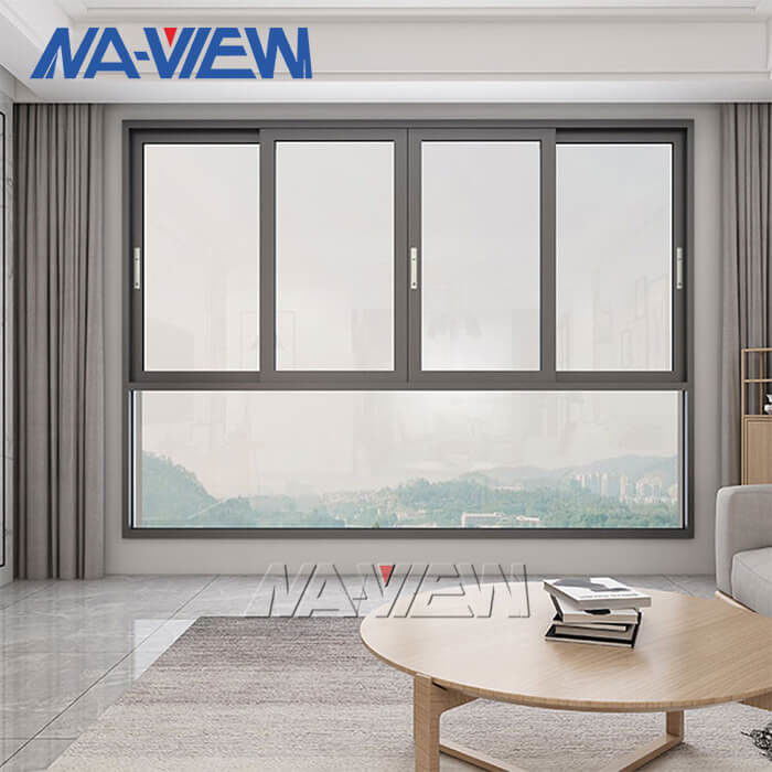 Guangdong NAVIEW Metal Çerçeve Çift Cam Camlı Kasırga Etkisi Alüminyum Pencere Tedarikçi