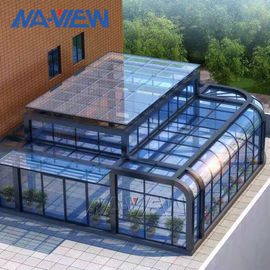 Çin Tek Sertleştirilmiş Çatı Camlı Kavisli Eave Cam Kavisli Çatı Sunroom Fabrika